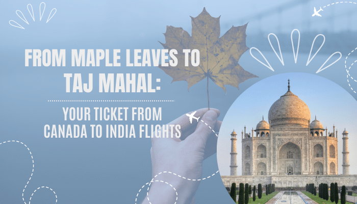 From Maple Leaves to Taj Mahal: Your Ticket from Canada to India Flights